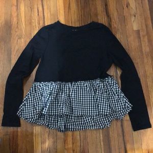 Black and white gingham top